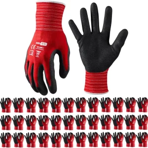 High Performance Flexible Sensitive Micro Foam Palm Coating Precision Workwear Nitrile Coated Gloves