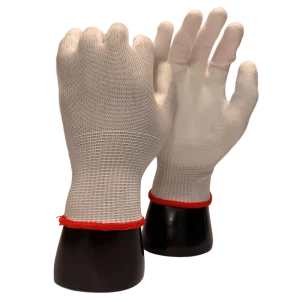High Performance Level C Cut Resistant Gloves White HPPE White PU Coated Breathable Protective Gear For General Labor