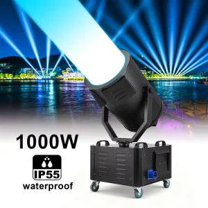 High Power 1000W 2000W 3000W 4000W 5000W Xenon Sky Searchlight Ceiling Mounted IP55 Aluminum 6000K Daylight 15 Beam Angle