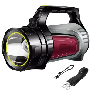 High Power 3000 Lumens Search Flashlight Emergency Searching Torch 3 Modes LED Lantern Search Light with Power Bank