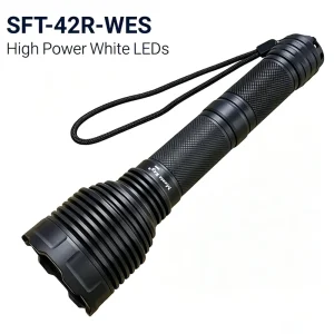 High Power 4200LM 26650 IP66 LED Flashlight Thrower SFT42R 32W Long Range Searchlight Camping Outdoor Torch Inspection Search