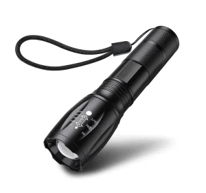 High Power Camping Waterproof Rechargeable Led Torch Set Small Flashlight Tactical Torch Battery Telescopic Zoom Flashlights