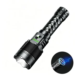 High Power LED Flashlight Super Bright Rechargeable Aluminum Alloy Torch Long Distance for Camping Hiking Night Fishing
