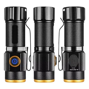 High Power Outdoor High Bright Mini Strong Light Multi function Type C Rechargeable Flashlight