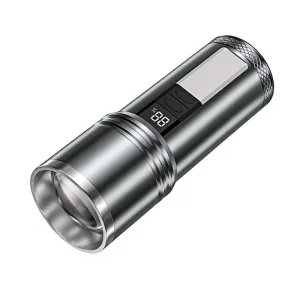 High Power White Laser Flashlight Multi Functional COB Digital Display USB In Out Zoomable Searchlight for Camping 500m Beam