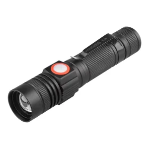 High Power Zoom Rechargeable Pen Led Torch Light Thin Flashlight Powered by 1pc 18650 Battery