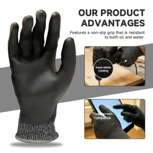 High Quality HPPE Fiber Cut Resistant Protective Gloves with Touchscreen for Global Industrial Safety Supply