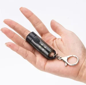 High Quality Unique Elegant Professional Durable Mini ABS Shell USB C EDC Flashlight Keychain Torch Lights With Hook for Outdoor