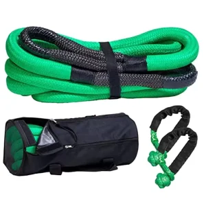 High Strength Kinetic Recovery Rope 22mm/9m UHMWPE/Nylon Emergency Tool Kit Soft Shackle Snatch Vehicle Recovery