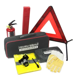 High-Visibility Canvas EVA Coated CE Certified Emergency Roadside Car Tool Kit with Zipper Closure