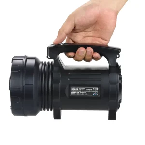 IP33 LED Searchlight Spotlight Black Portable Rechargeable Multifunctional 30-60 Beam Angle Dimmable Waterproof