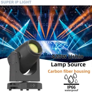 IP66 Waterproof 420W CMY Mixing Carbon Fiber Housing 1.8° Outdoor Concert Moving Head Beam Light