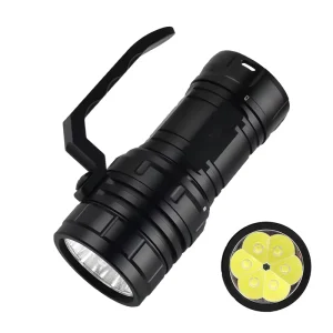 IPX8 Diving Flashlight MAX15000 Lumens Long Range Searchlight for Outdoor Camping 21700 Charging