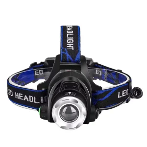 Induction USB Rechargeable Telescopic Zoom Aluminum Alloy ABS Body Work Headlight Torch Tactical Flashlight LED Headlamp