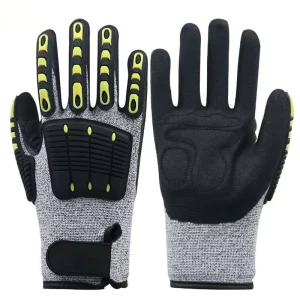 Industrial Cut Resistant Safety Gloves TPR Material Impact Reducing Abrasion Resistant Breathable for Oilfield Construction