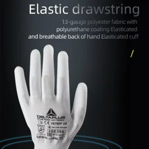 Industrial Safety Gloves, PU and Polyester, Cut- and Abrasion-Resistant, for Mechanics and Construction