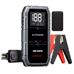 Jump Starter Power Bank 12V Lithium Battery 2000A Motorcycle Truck Car Portable 4-in-1 Emergency Tool Kit LED Lighting Digital