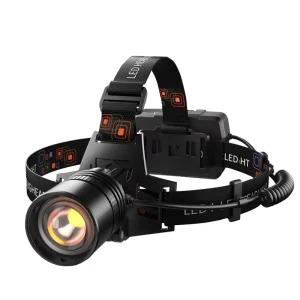 LED Charging Head Mounted Variable Focus Light for Outdoor Camping Fishing Ultra Long Endurance Sensing Strong Light Searchlight