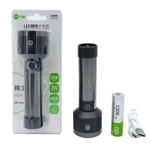 LED Lithium ion Flashlight Super Bright Long range High power Outdoor and Home Use USB Rechargeable Emergency Mini Torch