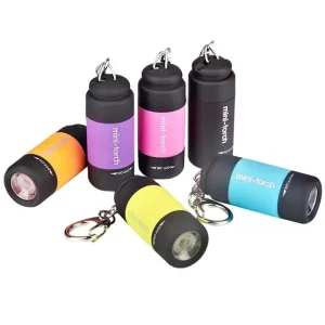 LED Mini Torch Light USB Rechargeable Portable Flashlight Keychain Torch Lamp Waterproof Hiking Camping