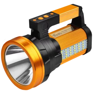 LED Rechargeable Searchlight High Power 1400Lumen with Side Light IP67 Waterproof Handheld Emergency