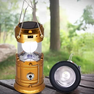 LED Solar Camping Light Model 5800 Portable Multi function Outdoor Searchlight for Home Camping Use