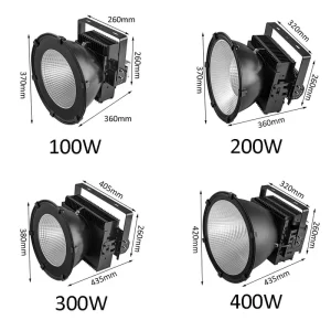 LED Tower Crane Light IP65 Rated 800W/1000W High Power Floodlight Outdoor Industrial Aluminum Searchlight 12000LM 120 Beam