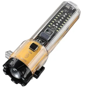 LED Work Light ABS IP44 Rated 200-500m Beam Distance Type C Charging Portable Multi Function Power Bank Emergency Safety Hammer