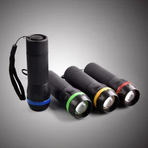 Lampe Torche LED Flash Light Torch Zoom Handheld 1 Watt LED Plastic Mini Flashlight
