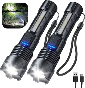 Large Floodlight LED Flashlight White Laser Long-Life Work Light IP44 Outdoor Emergency Maintenance ABS Material Camping USB