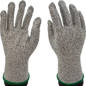 Level 4 Cut-Resistant HPPE Gloves, Textured, Abrasion-Resistant, Flexible, Breathable
