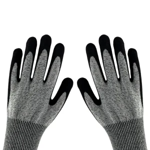 Level 5 13G HPPE-Lined Nitrile-Coated Cut-Resistant Gloves for Garden and Home Use