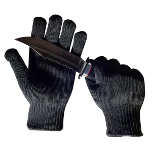 Level 5 7G Polyester Stainless Steel Wire-Knit Cut-Resistant Gloves