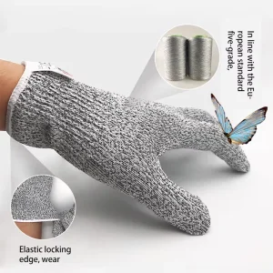 Level 5 Anti-Cut Anti-Stab Knitted Gloves for Carpentry, Fishing, and Kitchen Use, Nylon