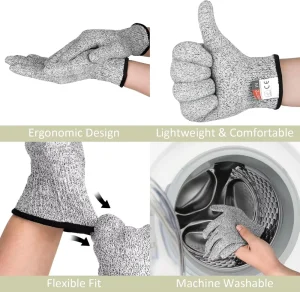 Level 5 Cut Resistant Gloves High Performance Protection Impact Resistant Safety Gloves