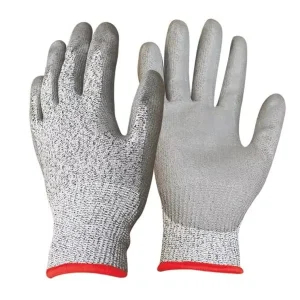 Level 5 Cut-Resistant PU-Coated Protective Gloves