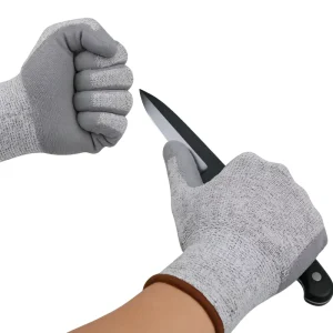 Level 5 Cut Resistant Safety Gloves PU Coated Knitted Anti Cut for Glass Handling