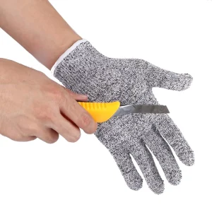 Level 5 Cut resistant Gloves HPPE Anti cut and Anti scraping Protective Gloves for Glass Kitchen and Garden Use