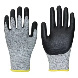 Level 5 Foam Nitrile-Coated Cut-Resistant Gloves with Touchscreen Compatibility
