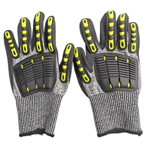 Level 5 TPR Safety Waterproof Nitrile Coated Cut Puncture Abrasion and Impact Resistant Industrial Gloves