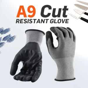 Level 9 Cut-Resistant Gloves with Tungsten Wire Micro-Foam Nitrile Coating for Construction