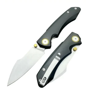 Lightweight Folding Knife With 440C Steel Blade, Aluminum Alloy Handle, Back Clip, and Smooth Ball Bearing Hand Tools
