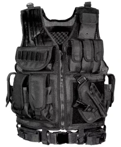 Lightweight Outdoor Black Sports Tactical Vest Fitness Shooting Vest With Molle Gear