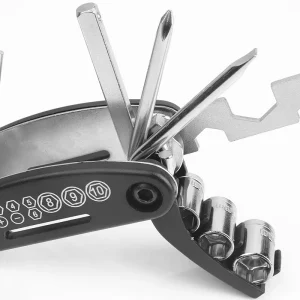 Lightweight Stainless Steel Cycling Multi Tool Bicycle Emergency Bike Chain Breaker Spoke Wrench Screwdriver Foldable Portable