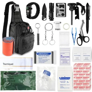 Little Outdoor Emergency Men Wilderness Survival Camping Tool Backpack Travel Gear Kit Polyester Camp
