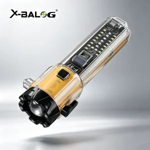 Long Distance Magnetic Flashlight Handheld Rechargeable Torch Escape Rescue Zoomable Flashlights