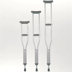 MSMT Metal Axillary Crutch Walking Aids Elderly Disabled Rubber Feet Crutches Christmas Indoor Ornament Crutches