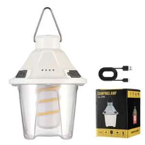 Magnetic Adsorption Power Display Lamp USB Rechargeable ABS Plastic Body Camping LED Torches Working Lights Flashlights