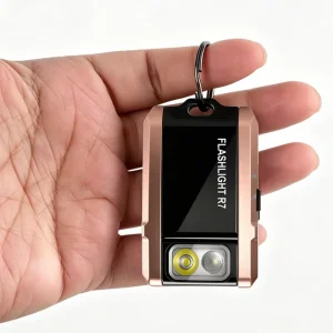 Magnetic EDC Flashlight Clip on Lights Rechargeable 800 Lumens LED Torch with RGB Light Mini Flashlights for Outdoor or Indoor