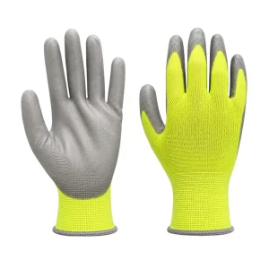 Manufacturer Direct PU-Coated Gloves 13G Seamless Knit Safety Gloves for Hand Protection in Factory